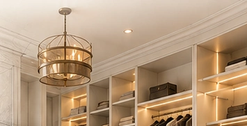 Closet chandelier