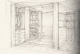 Closet design sketch